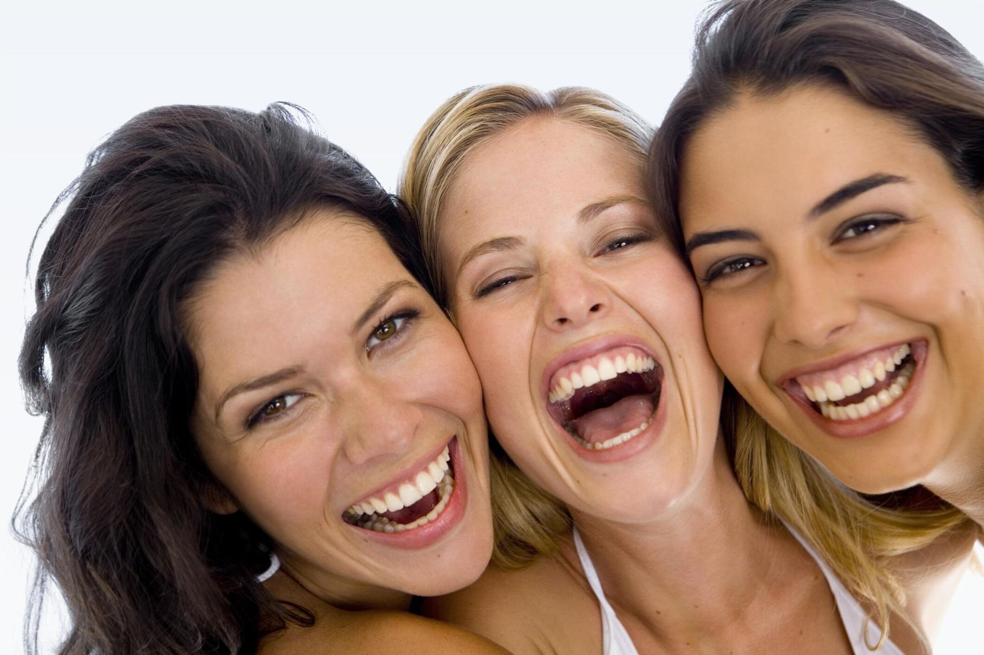 Threesome happy playful giggling laughing images