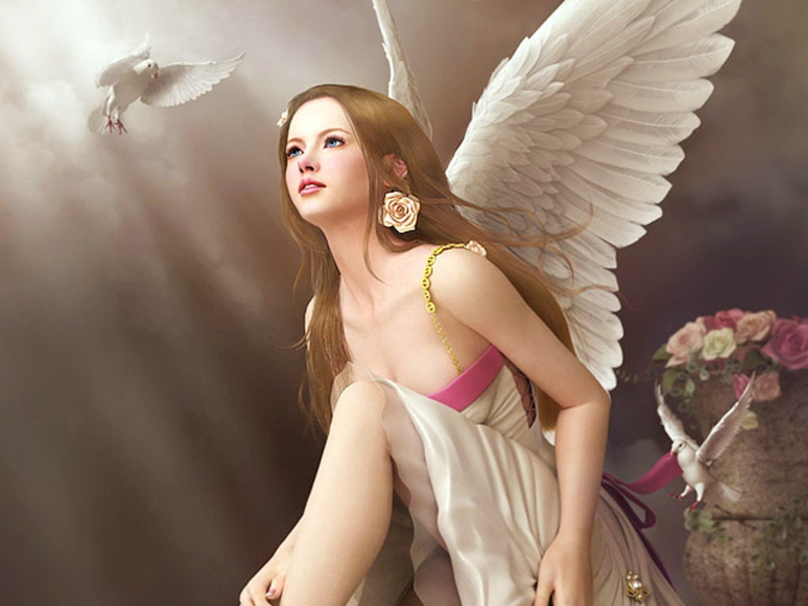 Красивая Девушка Ангел