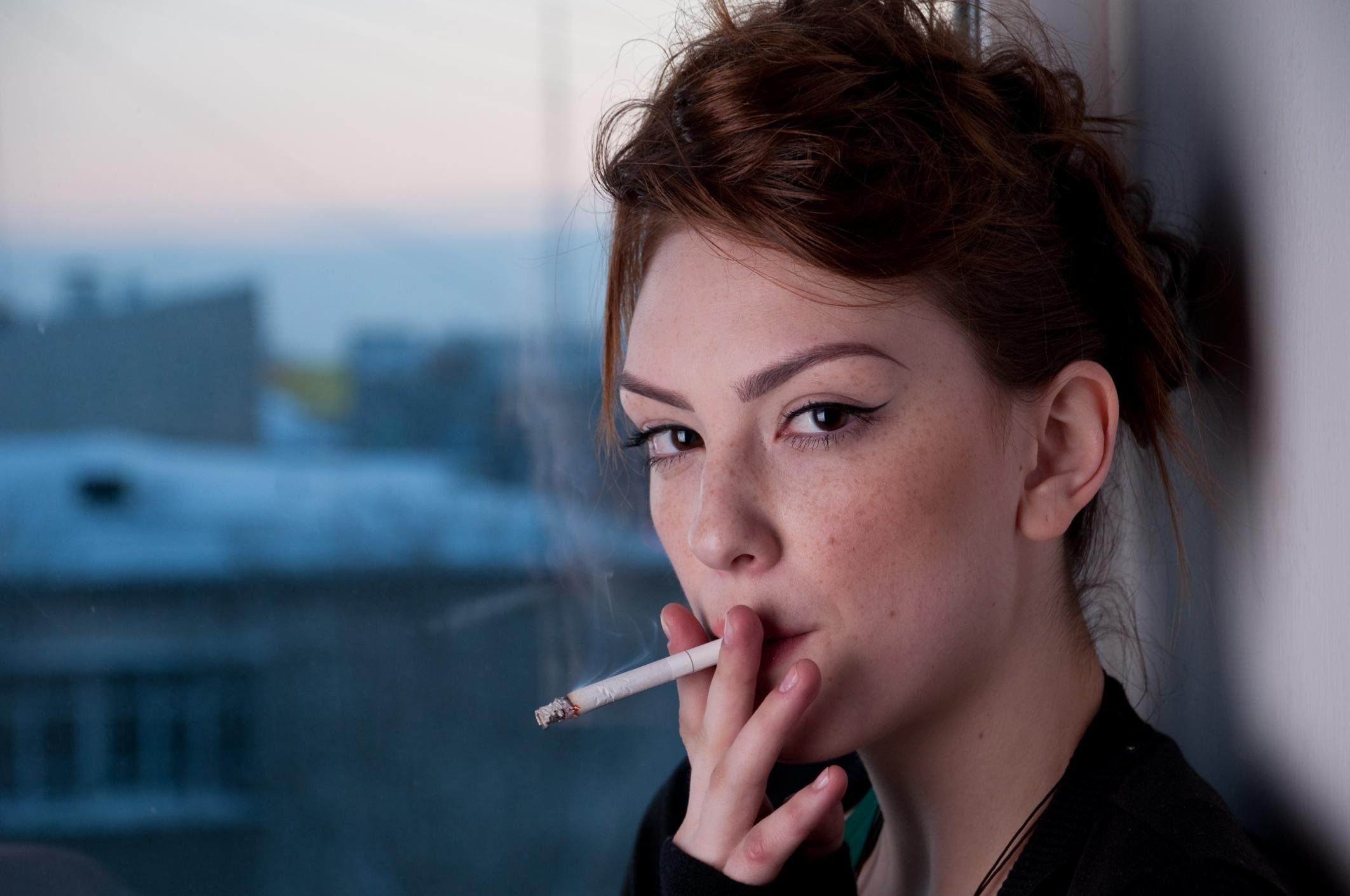Sensual cigarette smoking