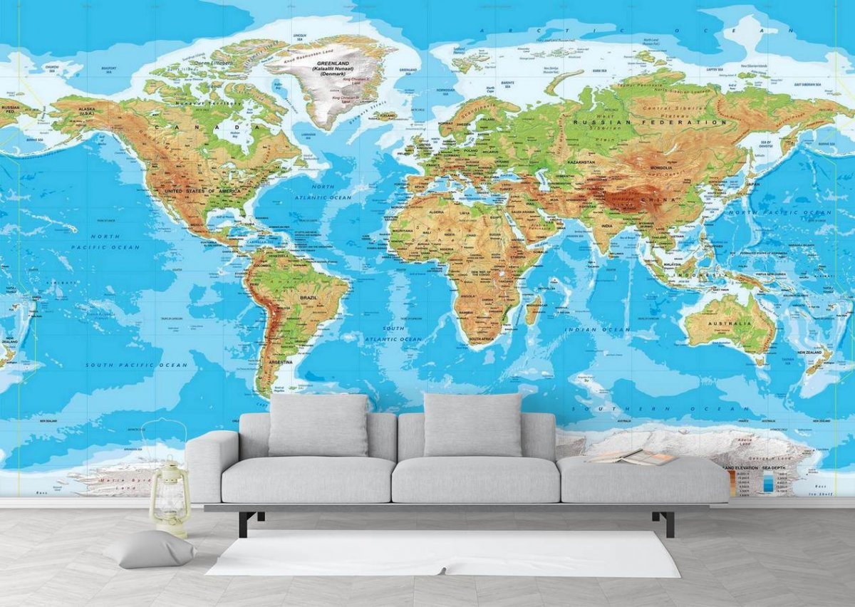 Карта Мира Географическая Где Купить