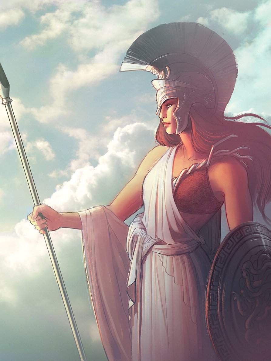 Афина Богиня Изображение Обнаженной
