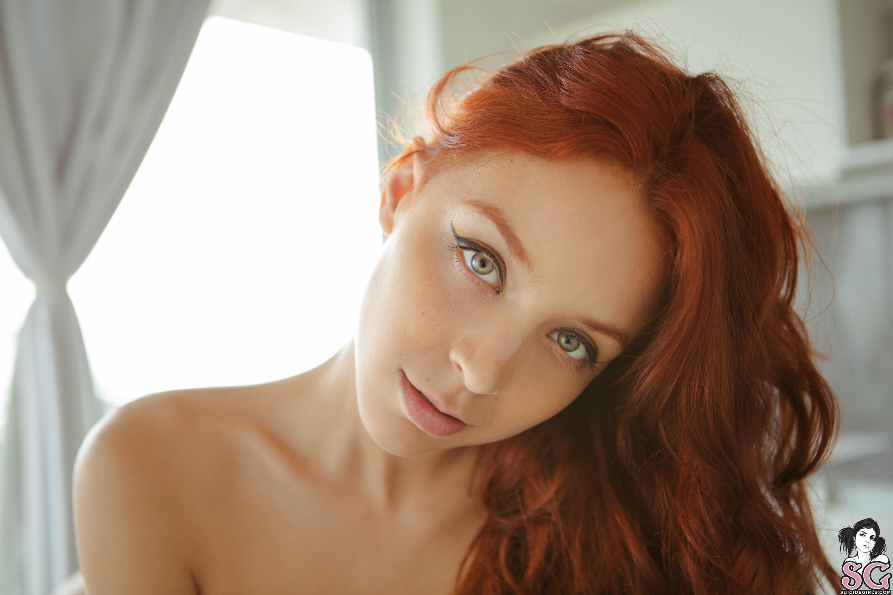 European glamour photo redhead