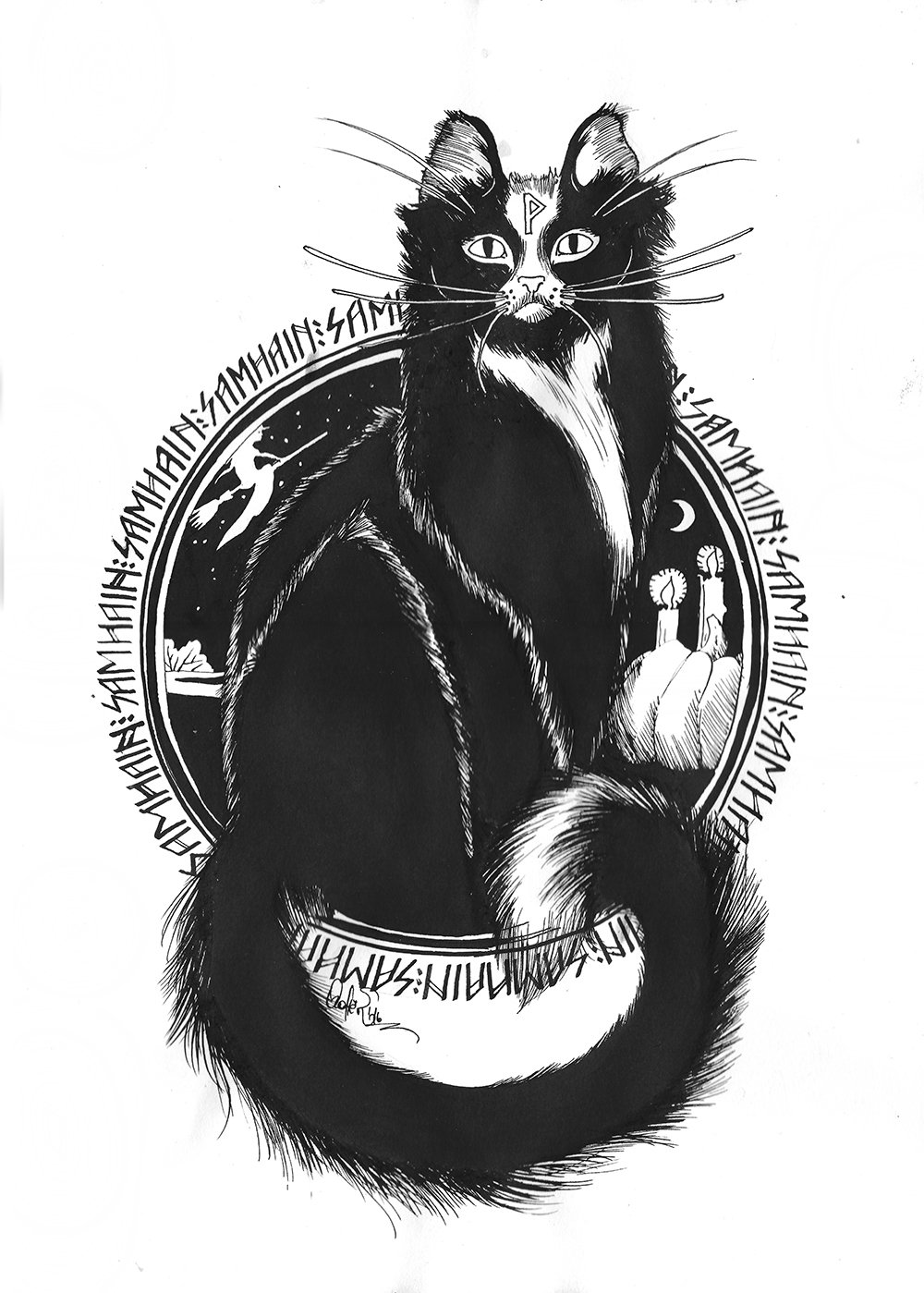 Йольский кот рисунок