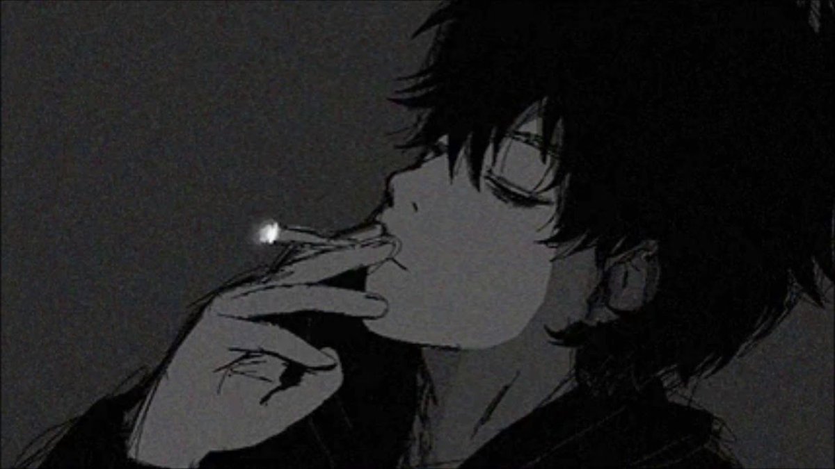 Курящий парень рисунки аниме