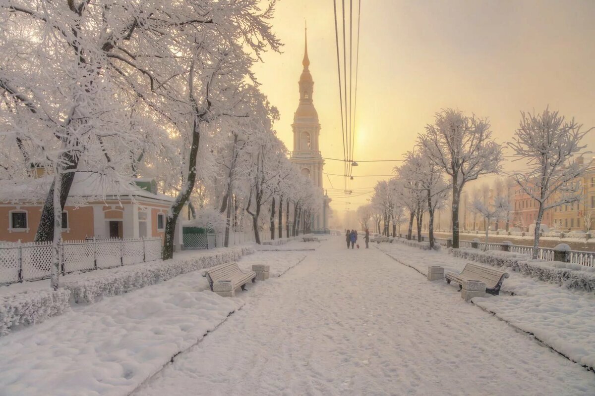 Васильевский остров зимой