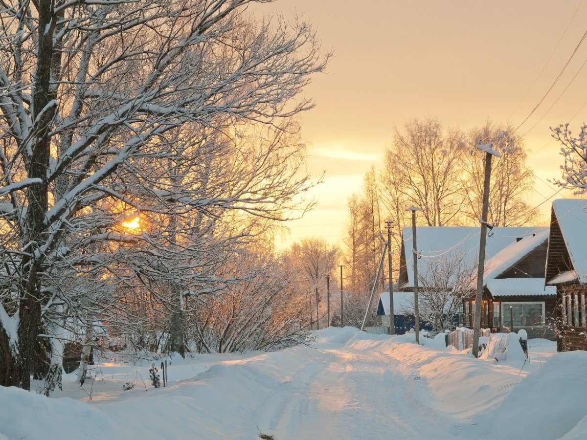 Удмуртская деревня зимой