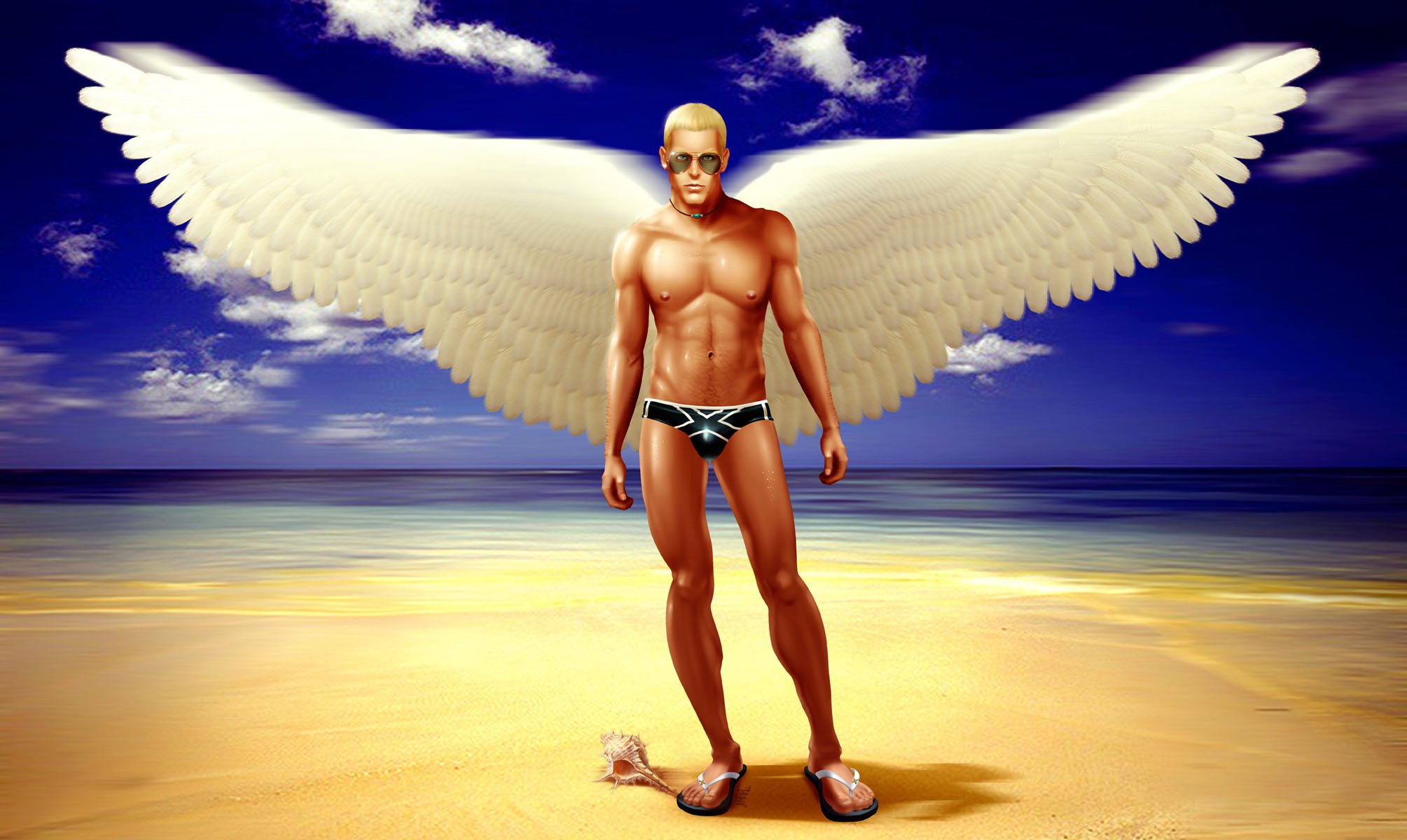 Ангел с крыльями мужчина - картинки, фото и рисунки 
