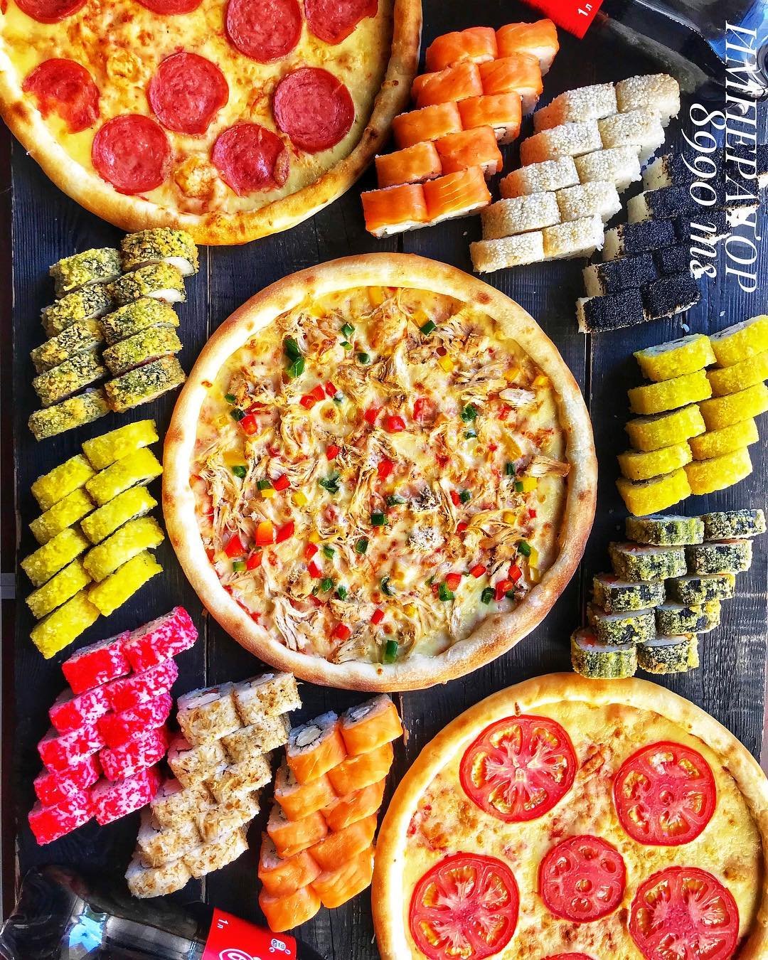 фотография пиццы и роллов фото 20