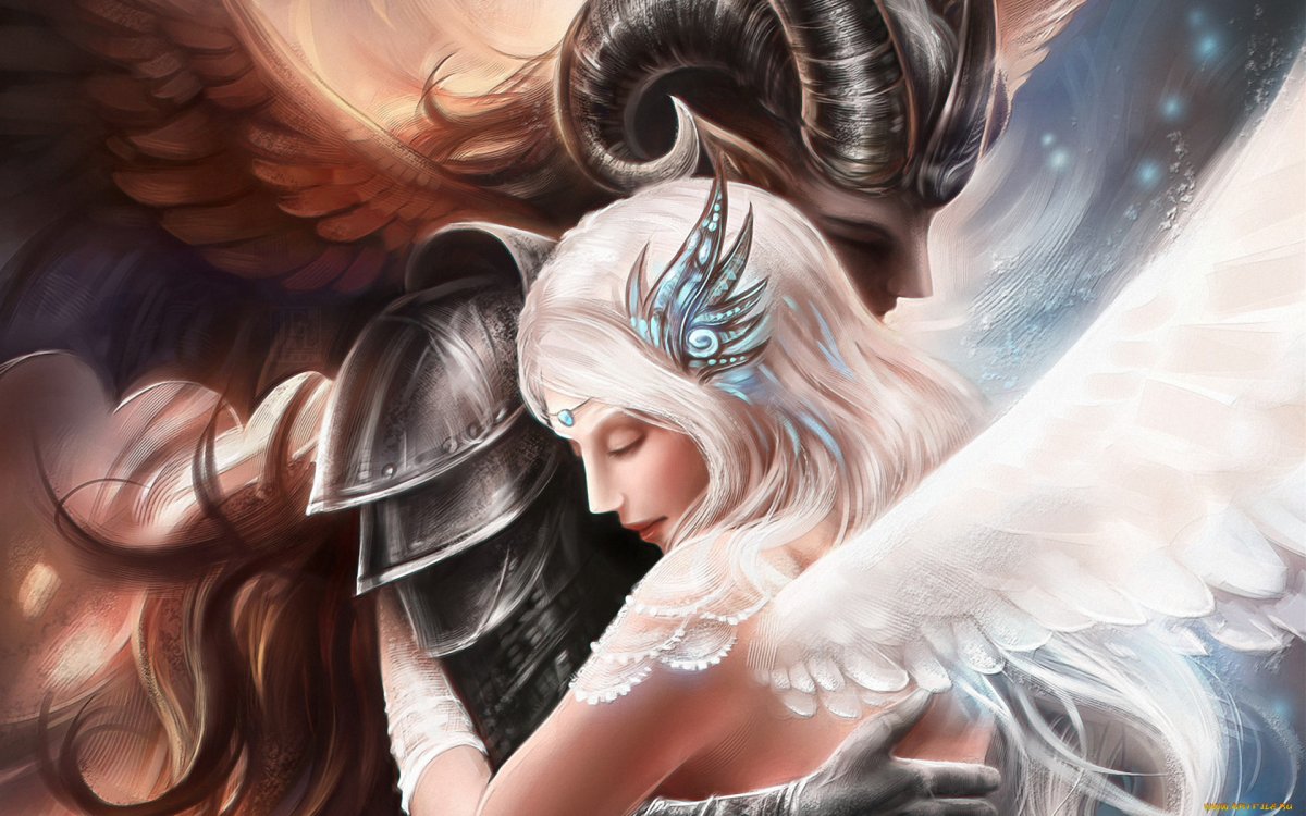 Девушка ангел и демон