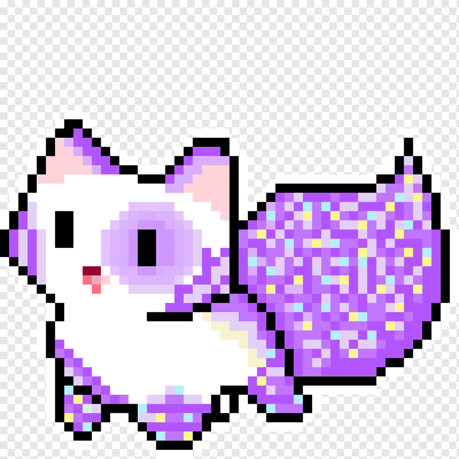 Кошка пиксель арт.
