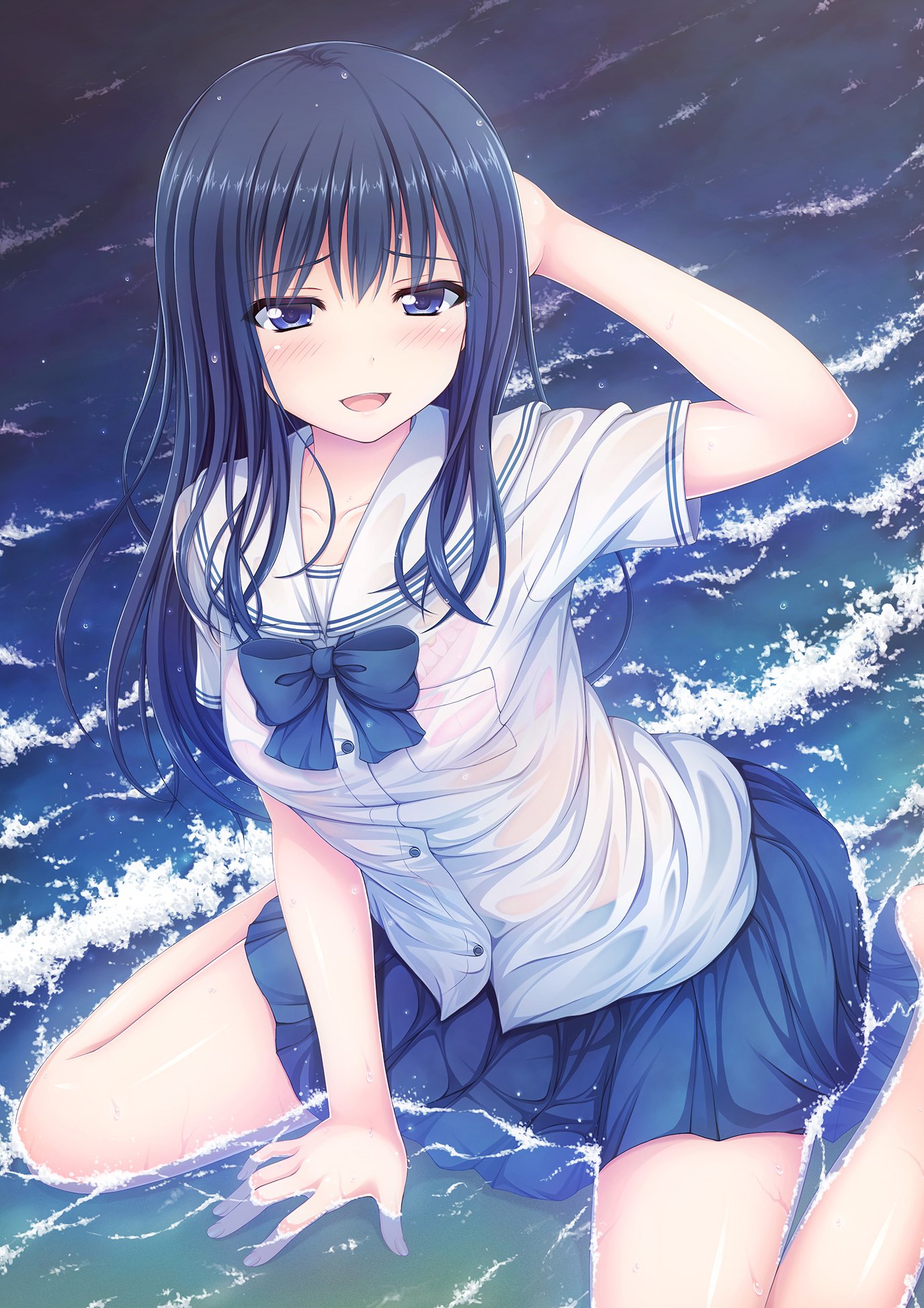 Wet anime girl