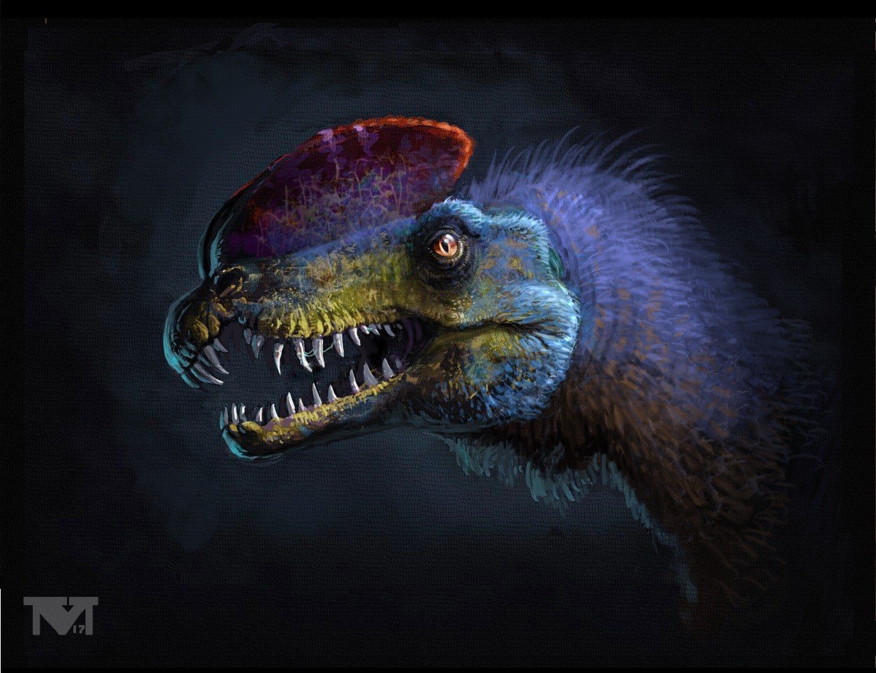 Дилофозавр арт.