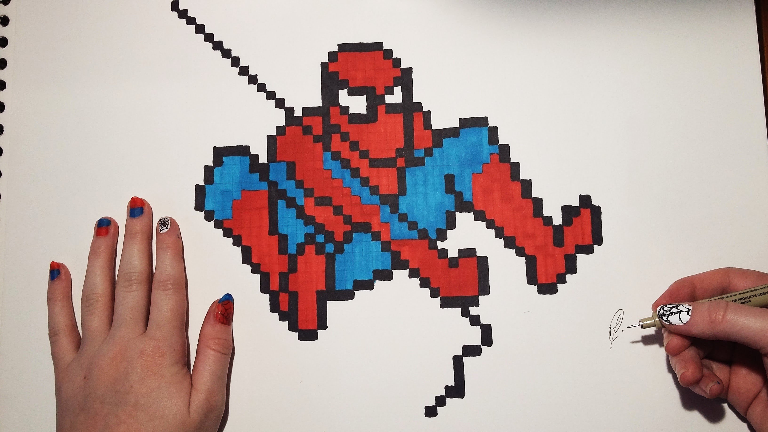 Человек паук пиксель арт - картинки, фото и рисунки.