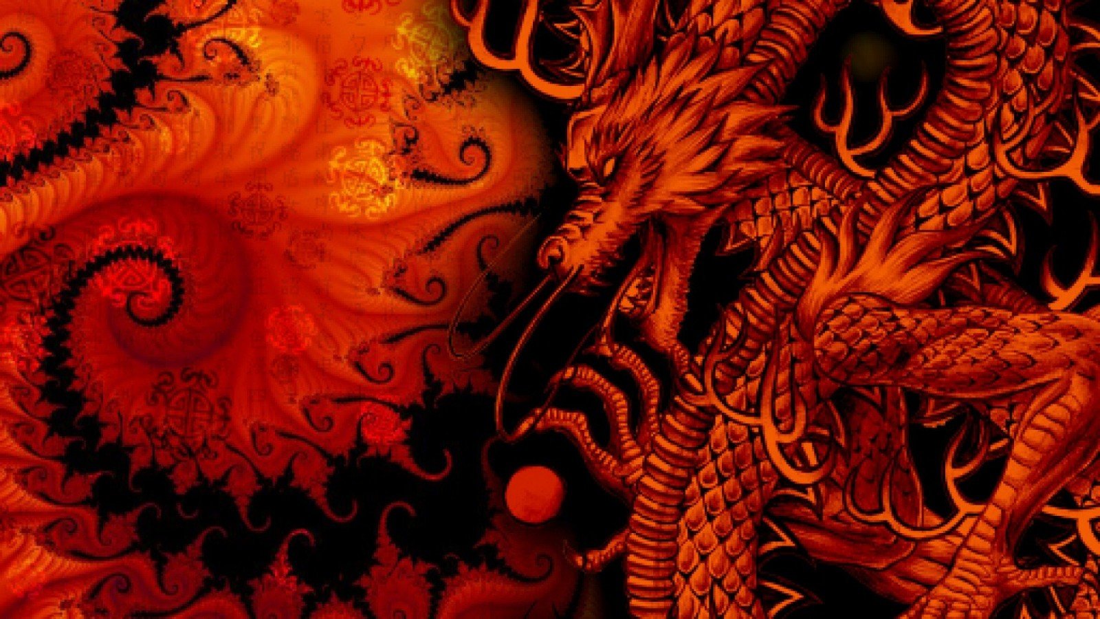 Красный дракон обои - картинки, фото и рисунки.