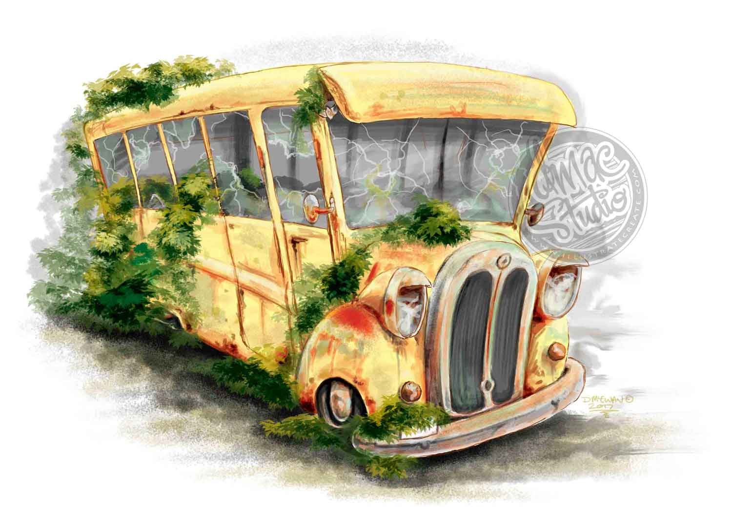 Автобус для путешествий рисунок - 86 фото