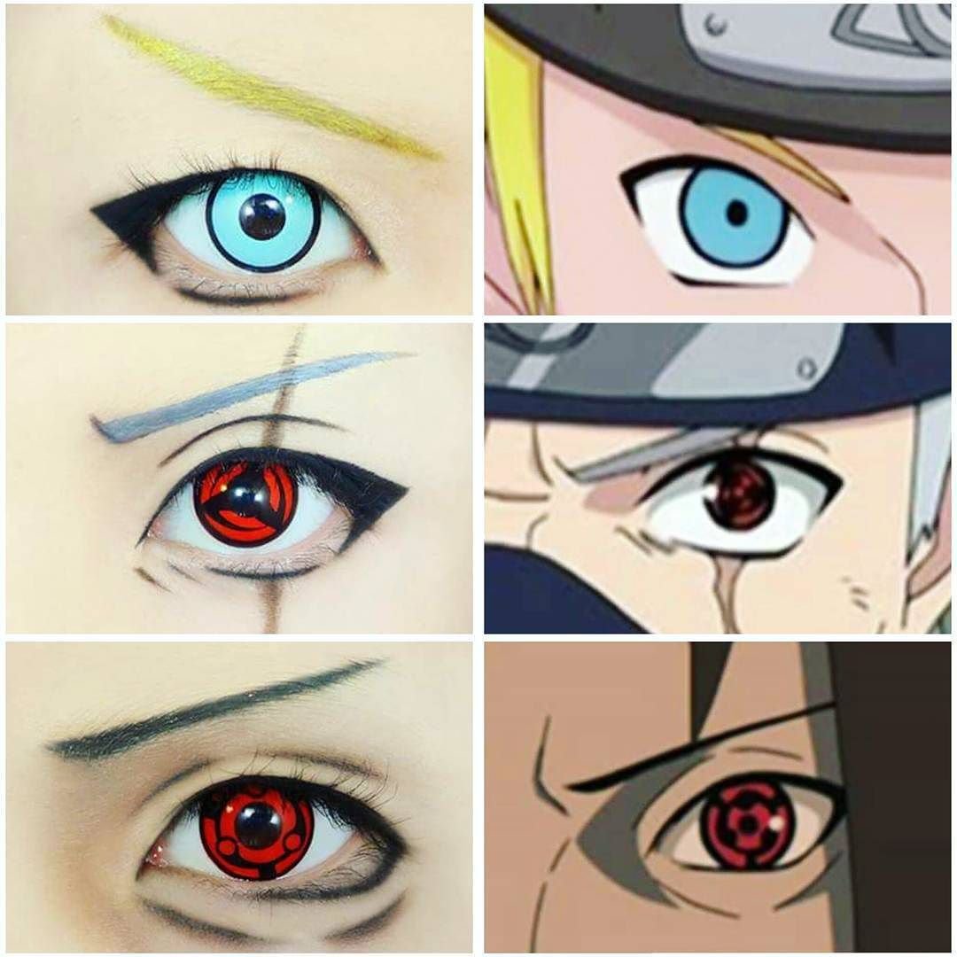 Глаза аниме персонажей Наруто.