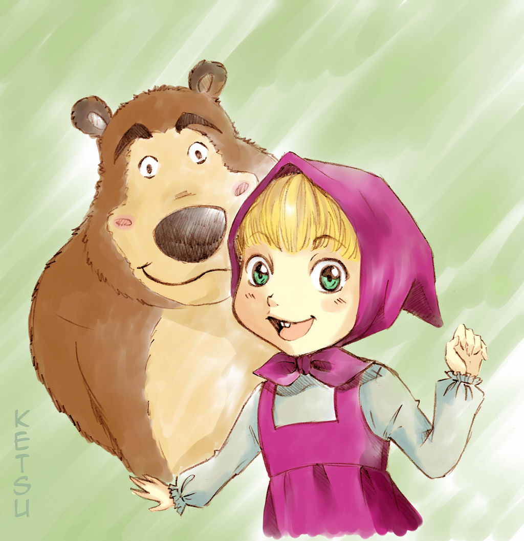 Маша из Маша и медведь аниме.
