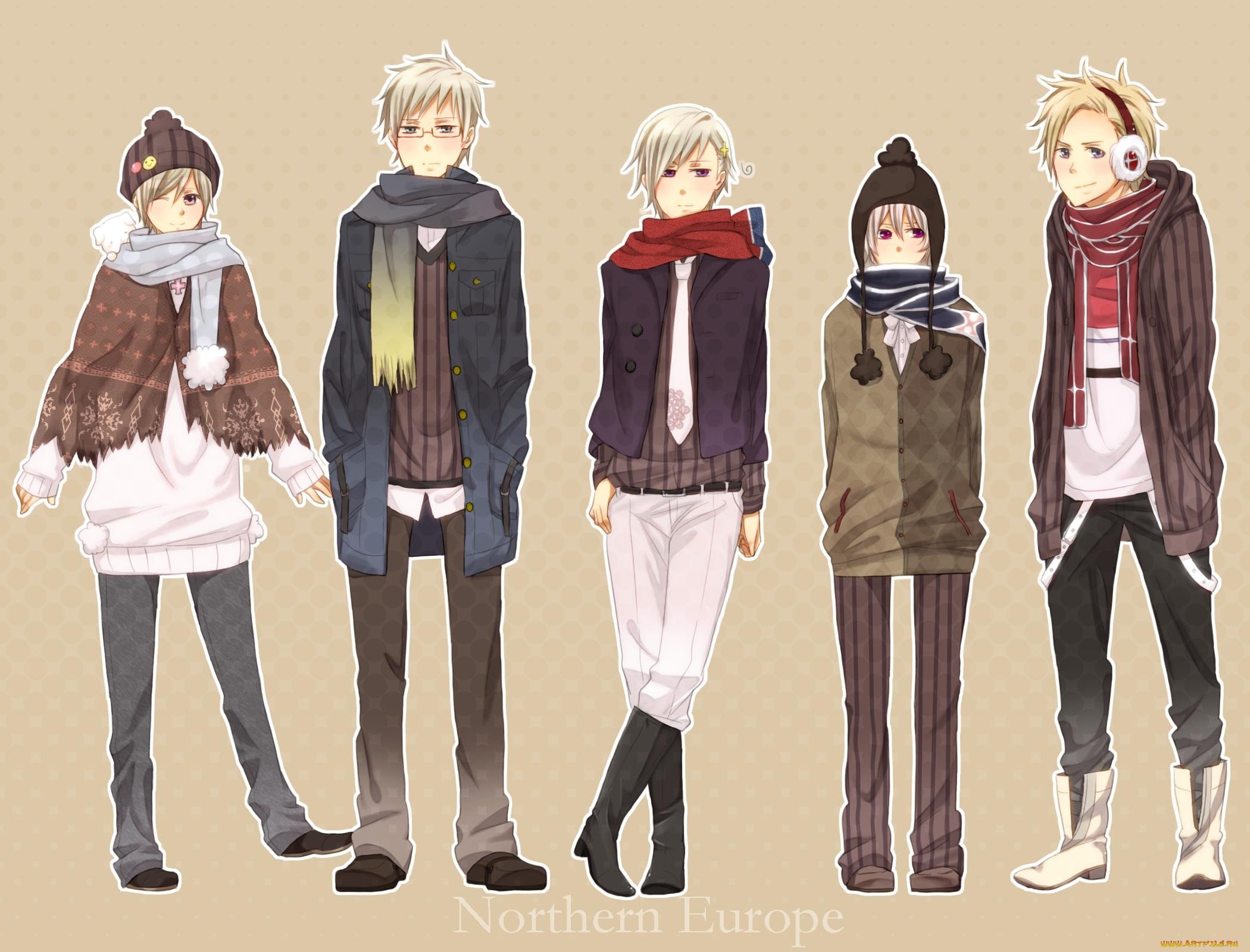 Зимняя одежда в стиле аниме