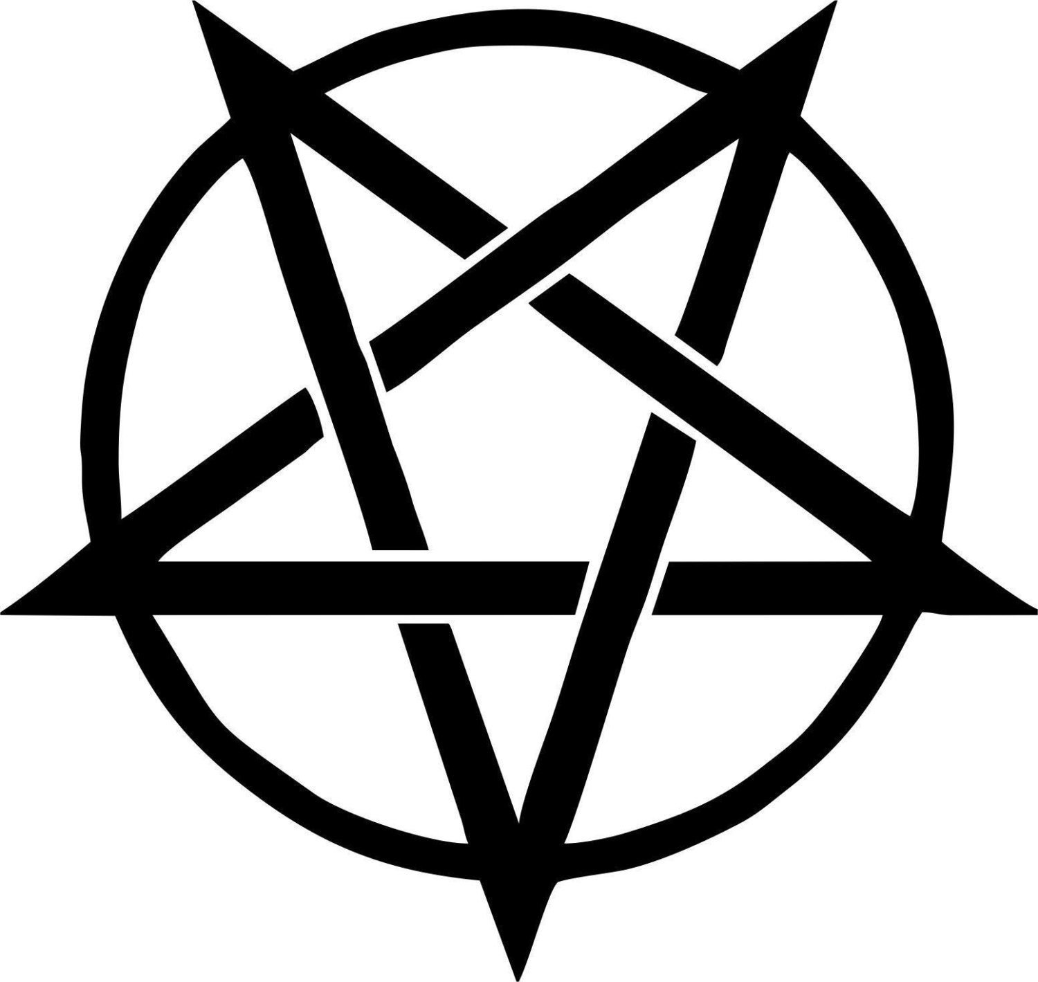 Сатанические тату пентаграмма