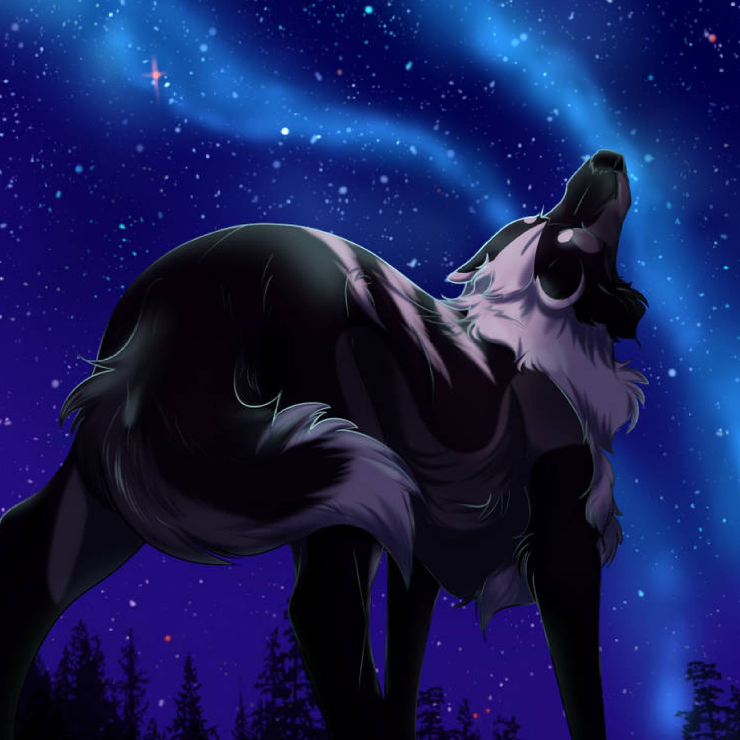Лунный волк аниме - картинки, фото и рисунки.