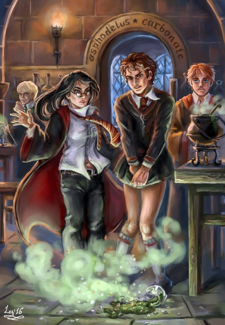 Гарри Поттер магическая школа магии аниме - картинки, фото и рисунки.