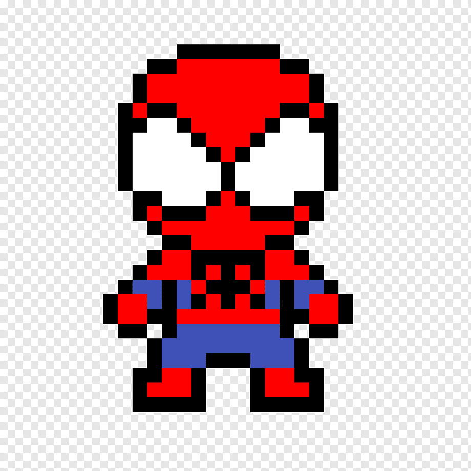 Человек паук пиксель арт.