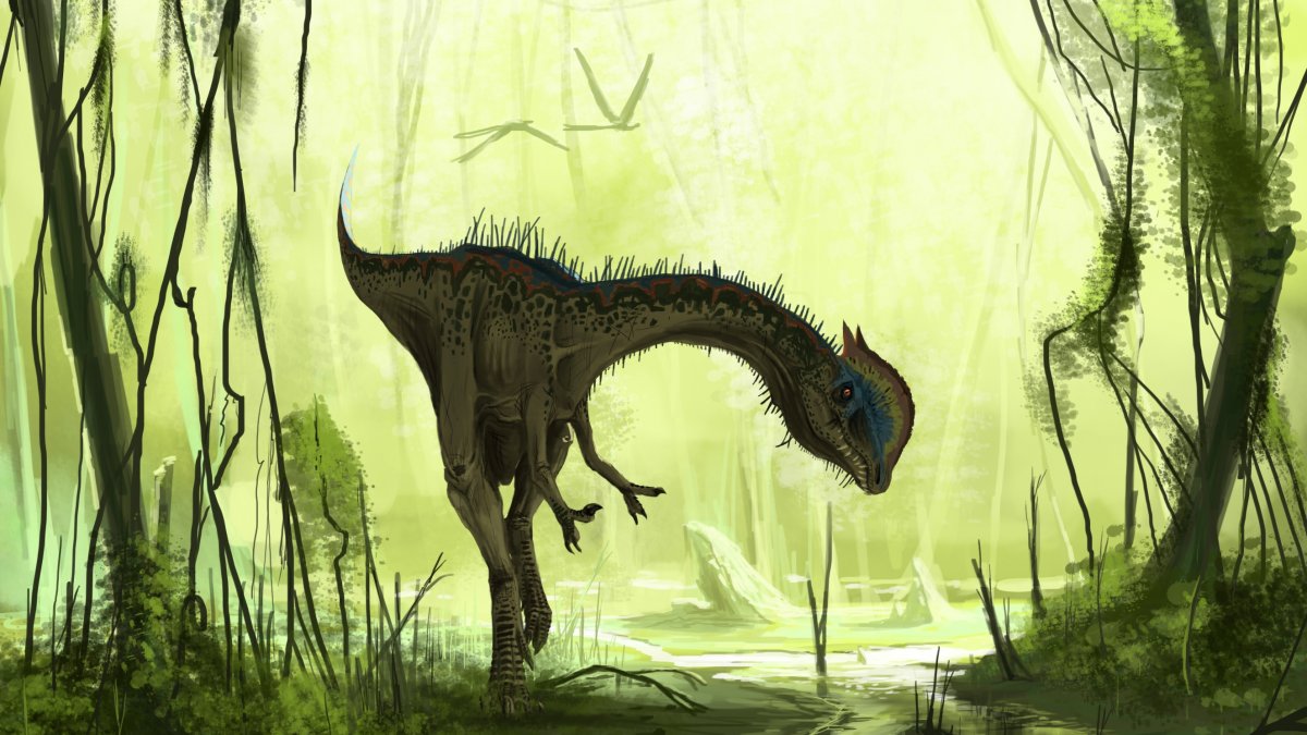 Дилофозавр арт.