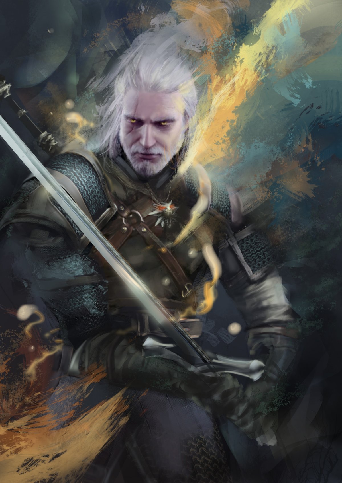 The Witcher 3 Geralt Art.