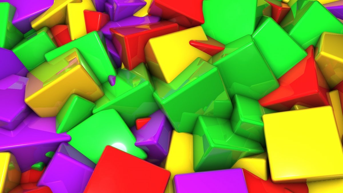 Яркие кубики