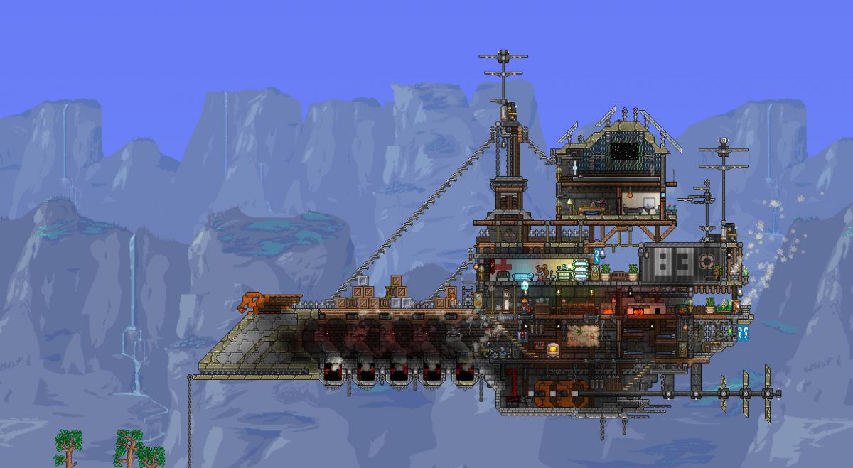 Steampunk Airship Terraria.