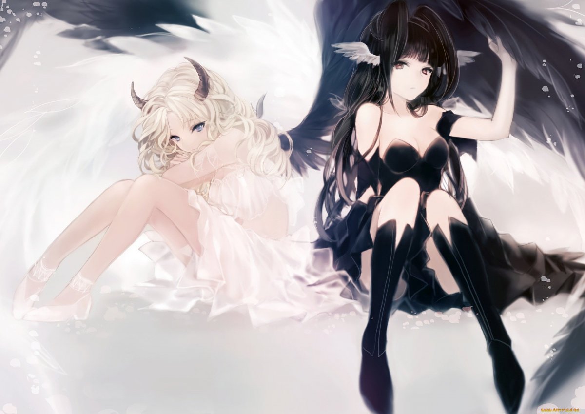 Битва ангелов и демонов аниме