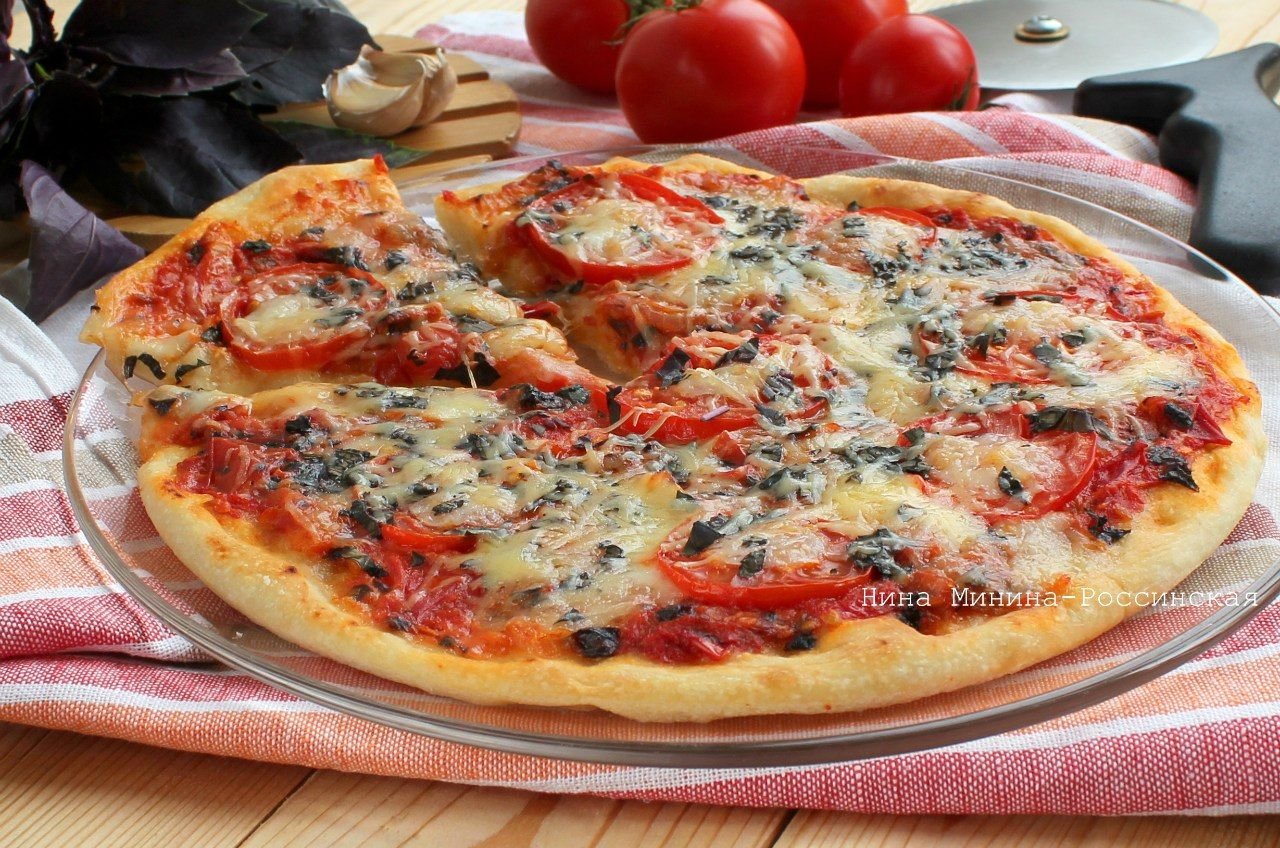 тонкая пицца маргарита рецепт в домашних условиях в духовке фото 6