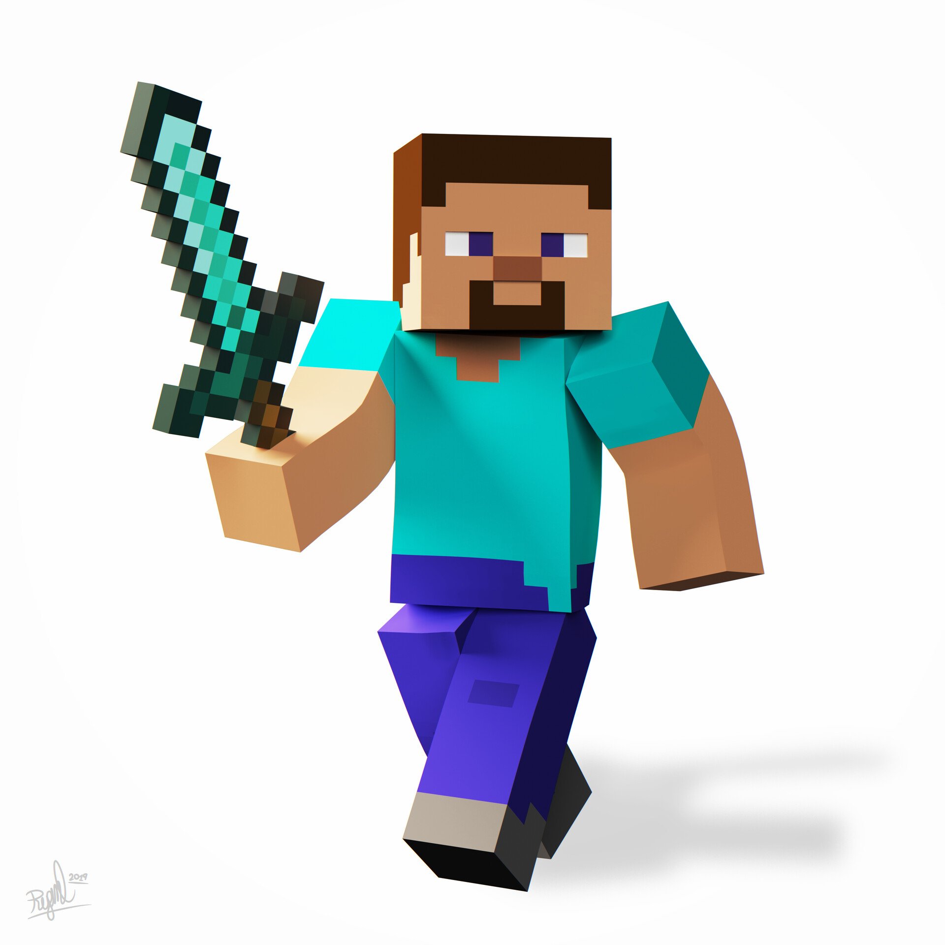 46. Minecraft Стив. 