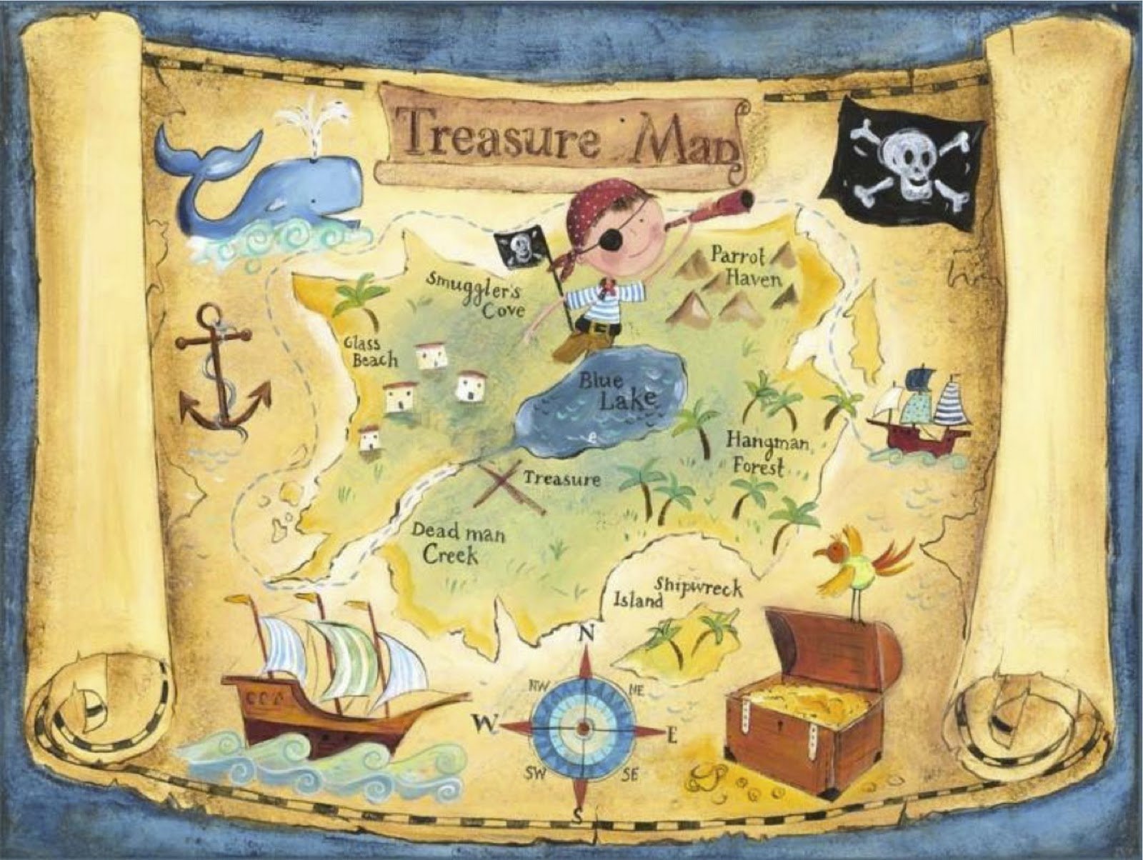 Карта пиратов для детей