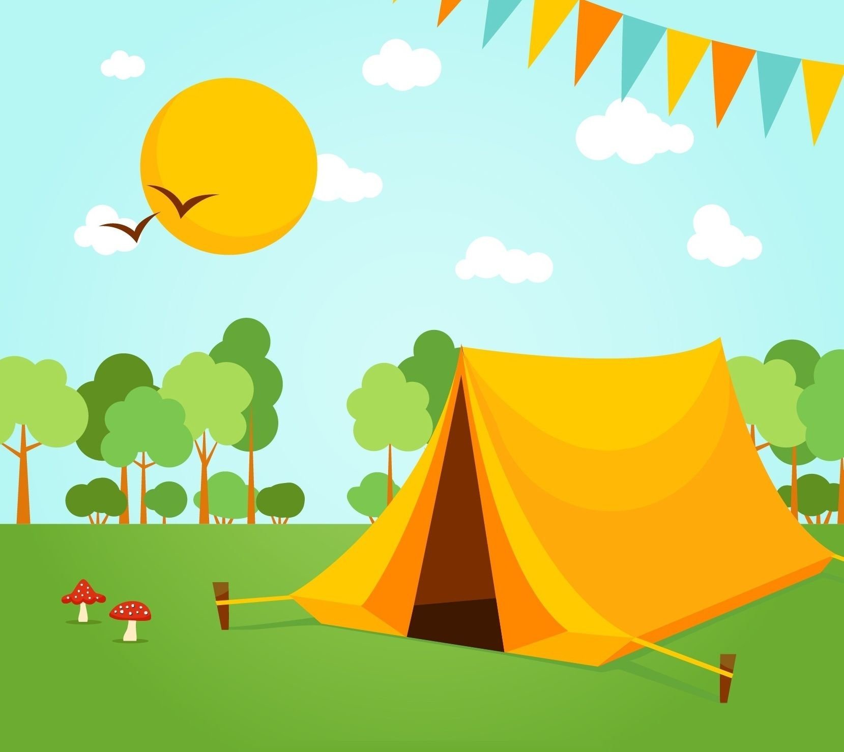 57. Иллюстрация палаточного лагеря. 
