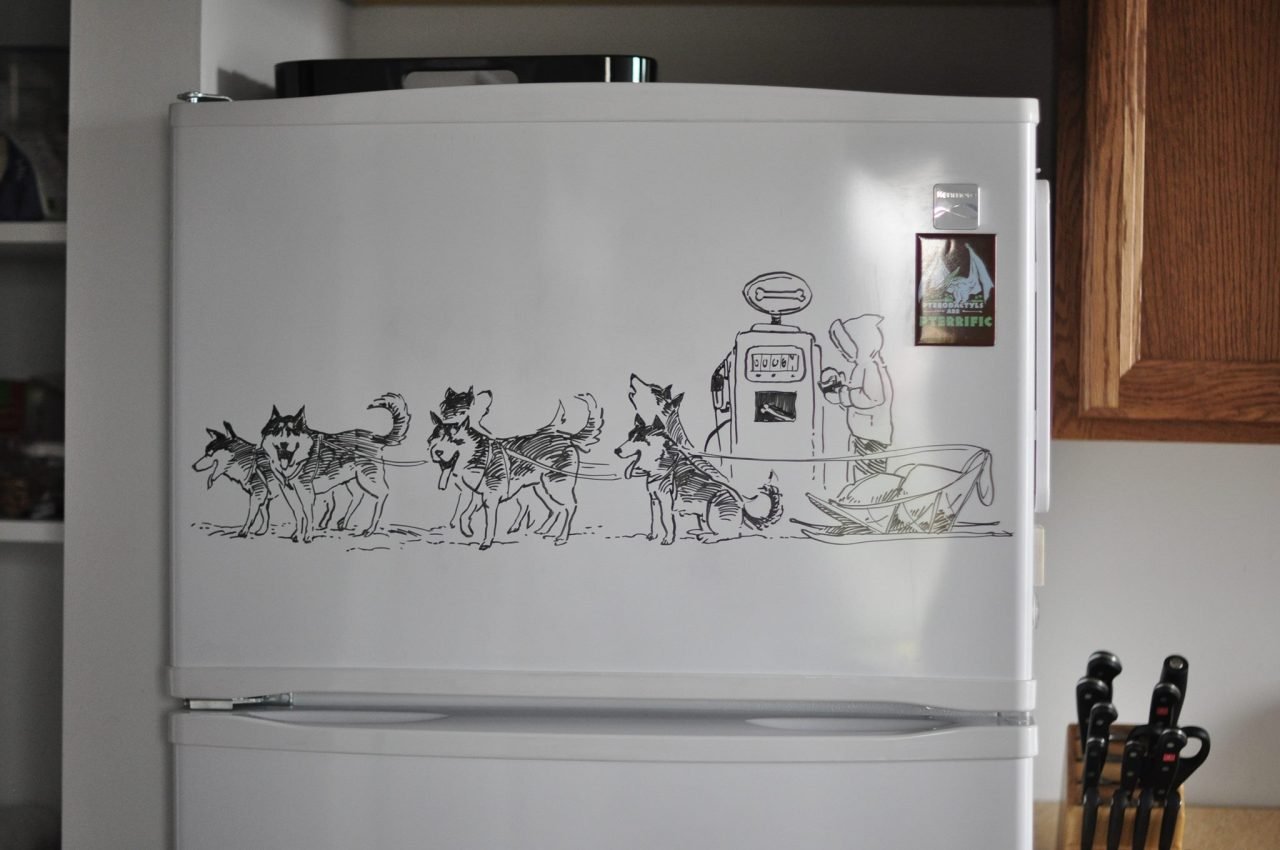 Холодильник дизайнерский с рисунком