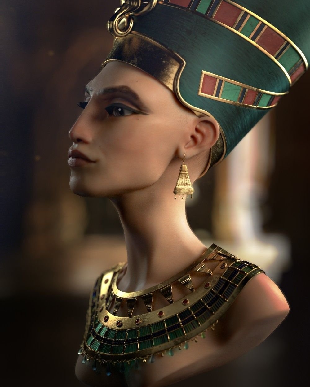 Бюст царицы Нефертити.