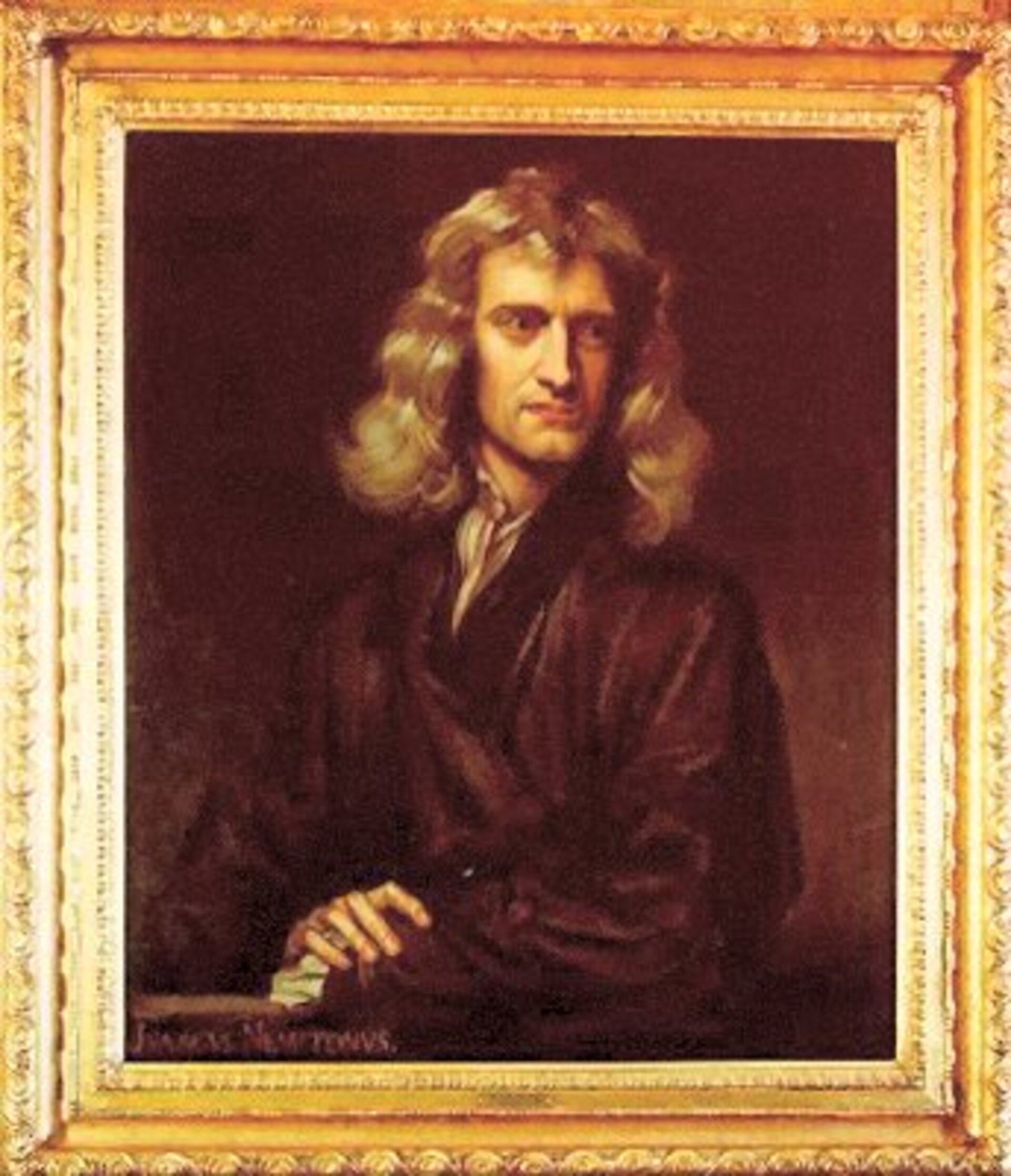 Портрет Исаака Ньютона в хорошем качестве