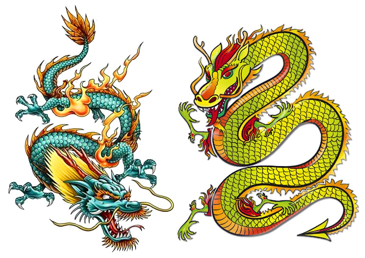 Тату китайский дракон Китай