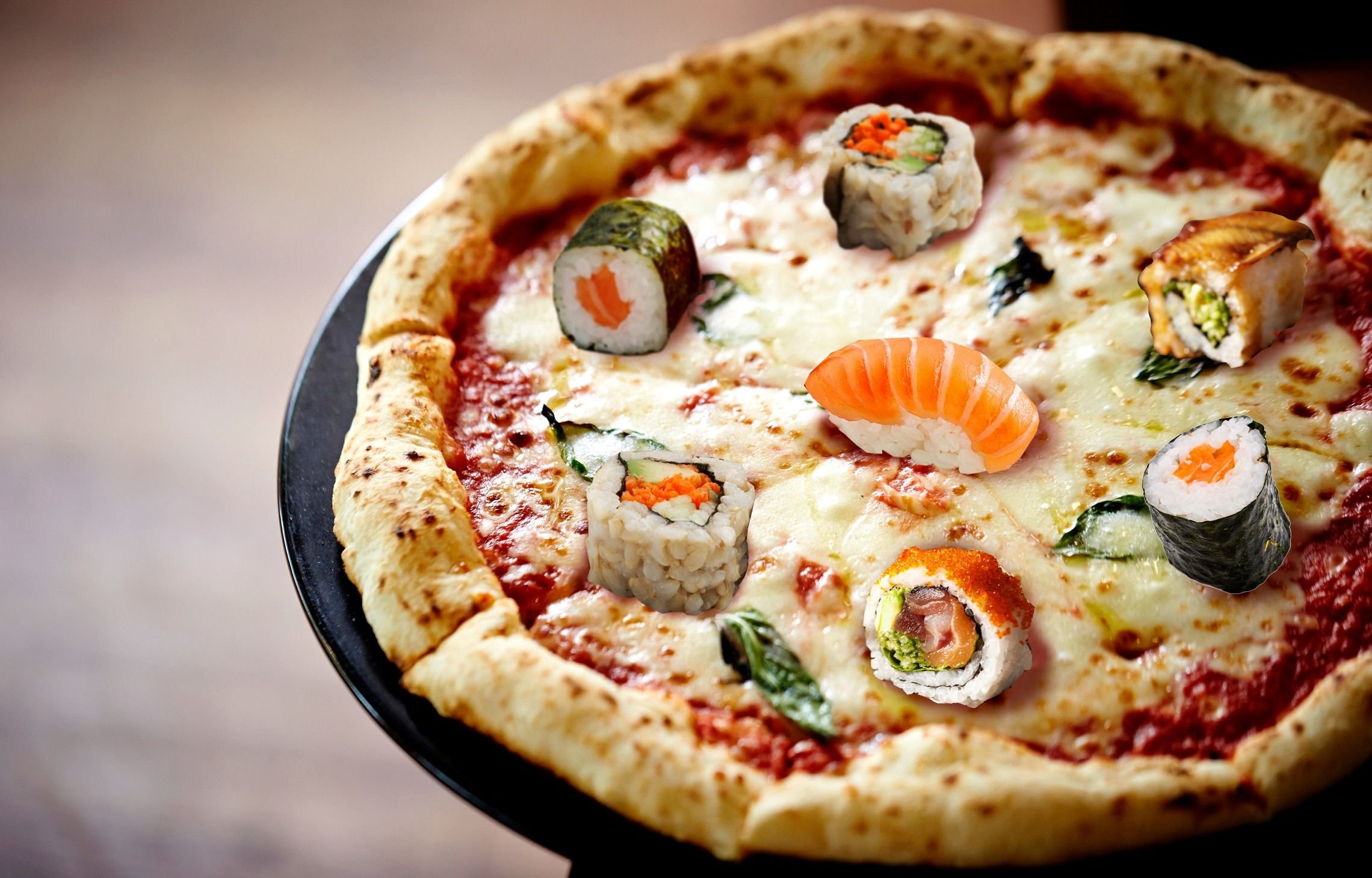 фотография пиццы и суши фото 87