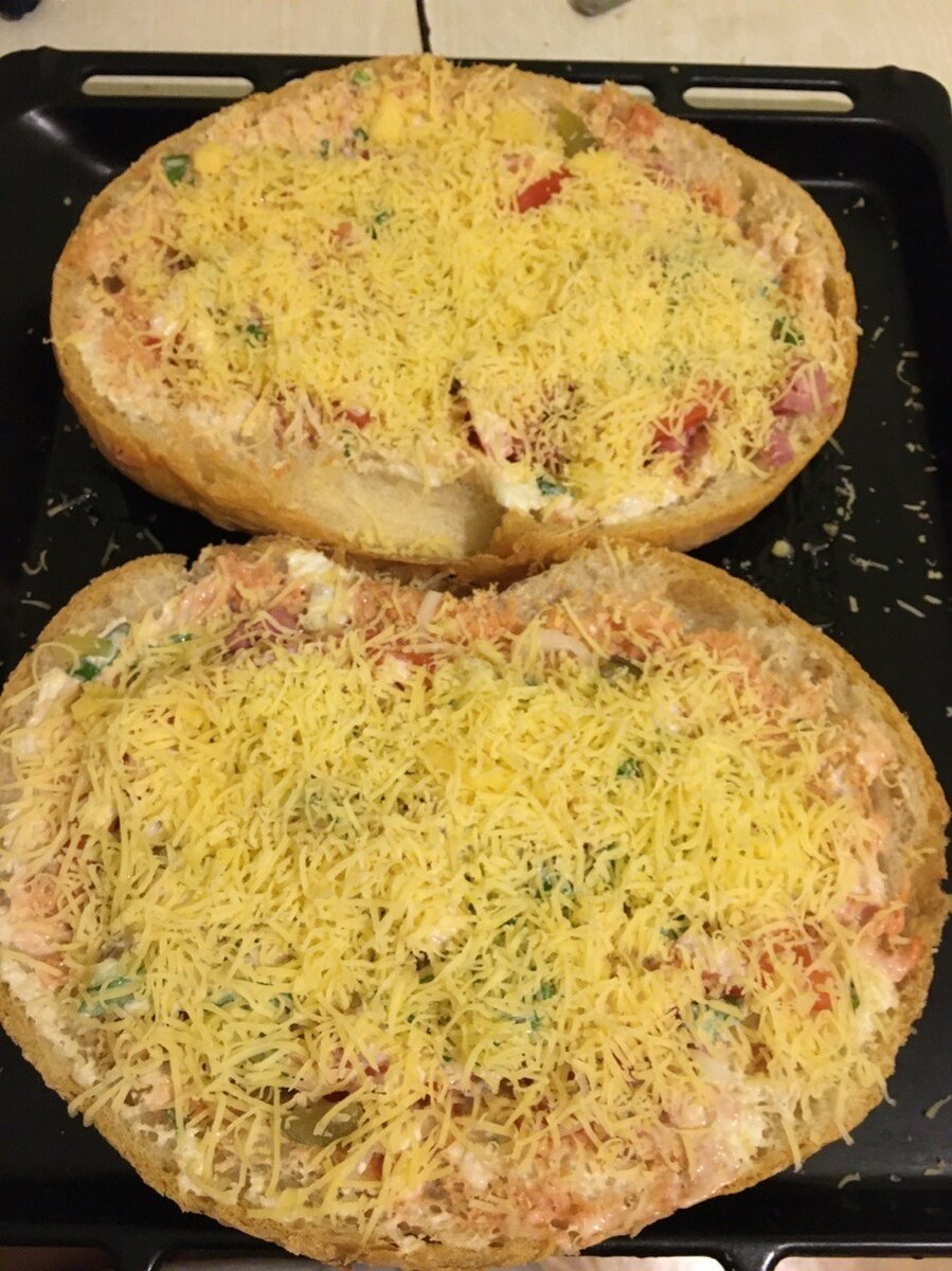 бутерброд пицца в духовке на батоне фото 101