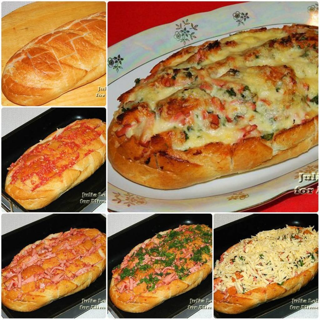 бутерброды пицца из батона в духовке фото 29