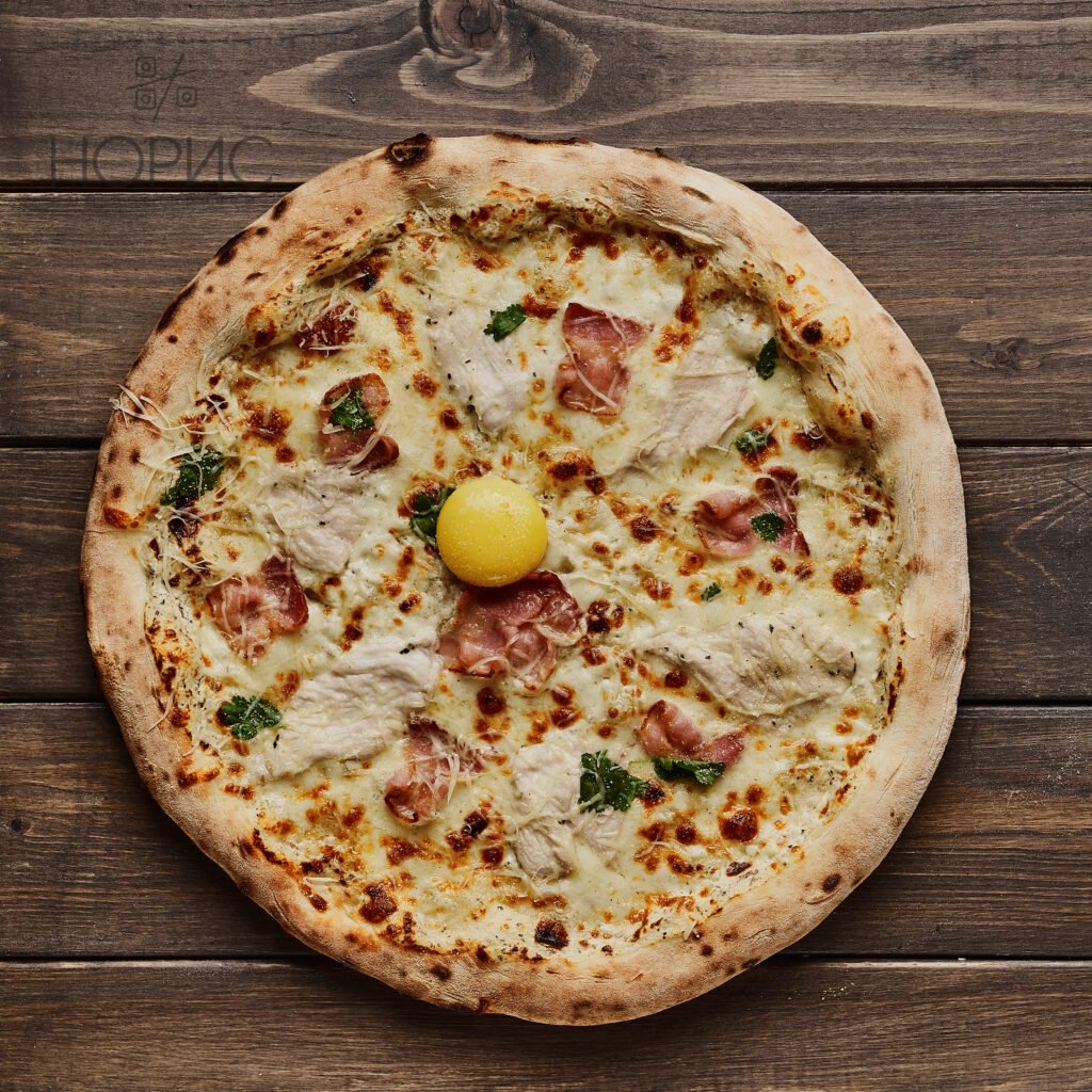 Карбонара / бекон / моцарелла пицца