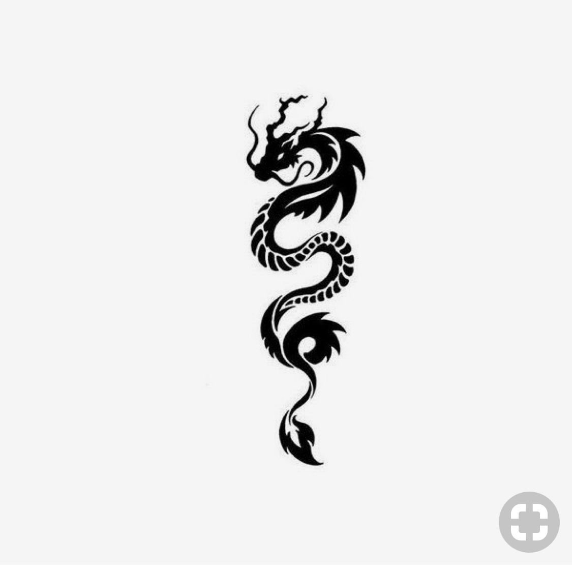 Китайский дракон тату маленькая