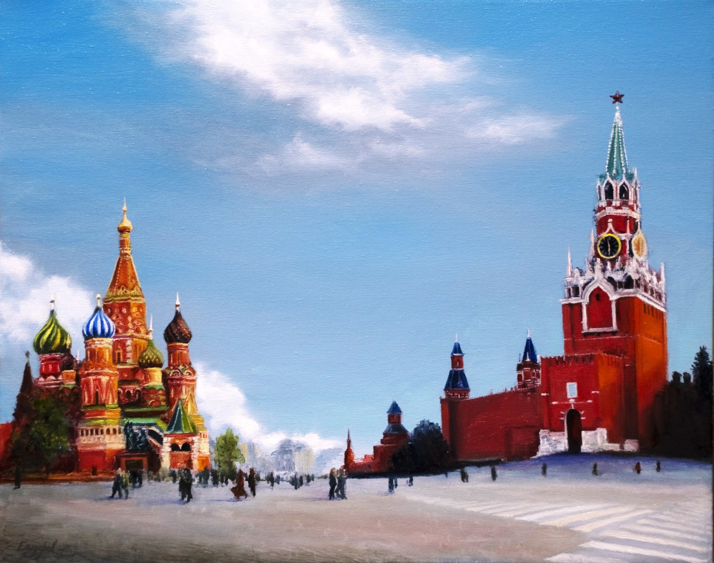 Красная площадь Москва арт