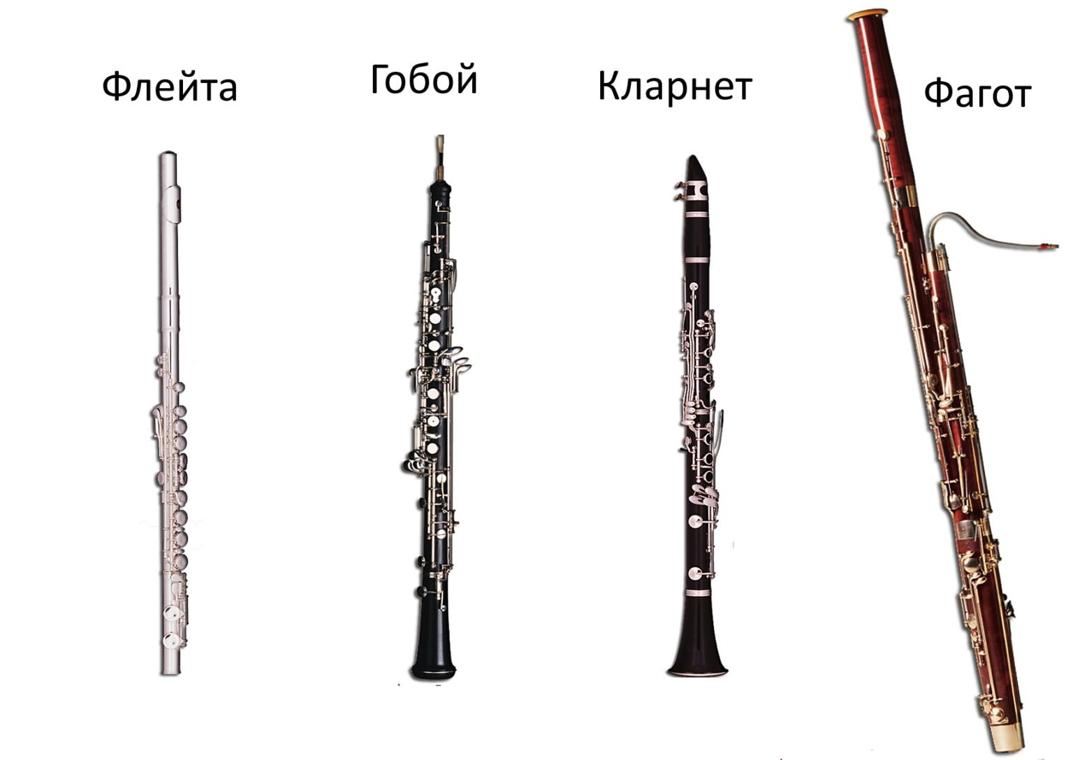 Деревянно духовой инструмент гобой кларнет