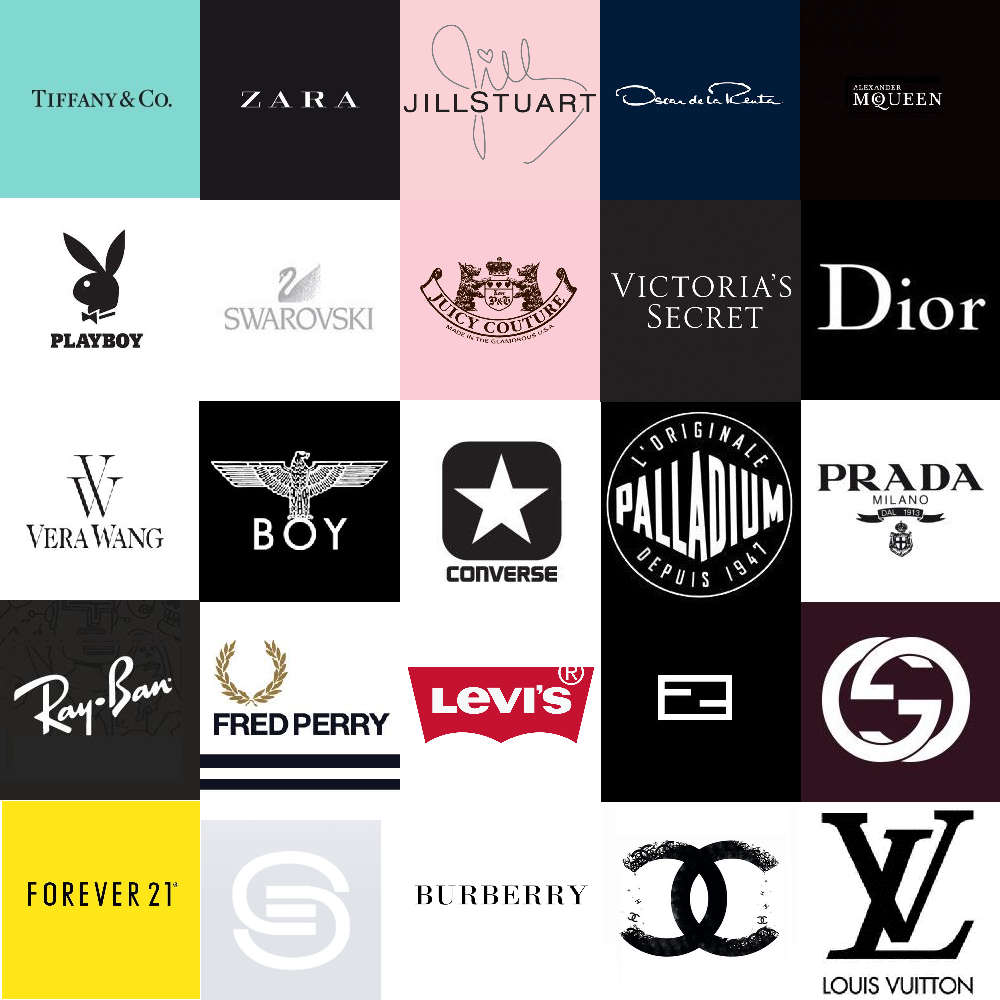 Все логотипы брендов одежды
