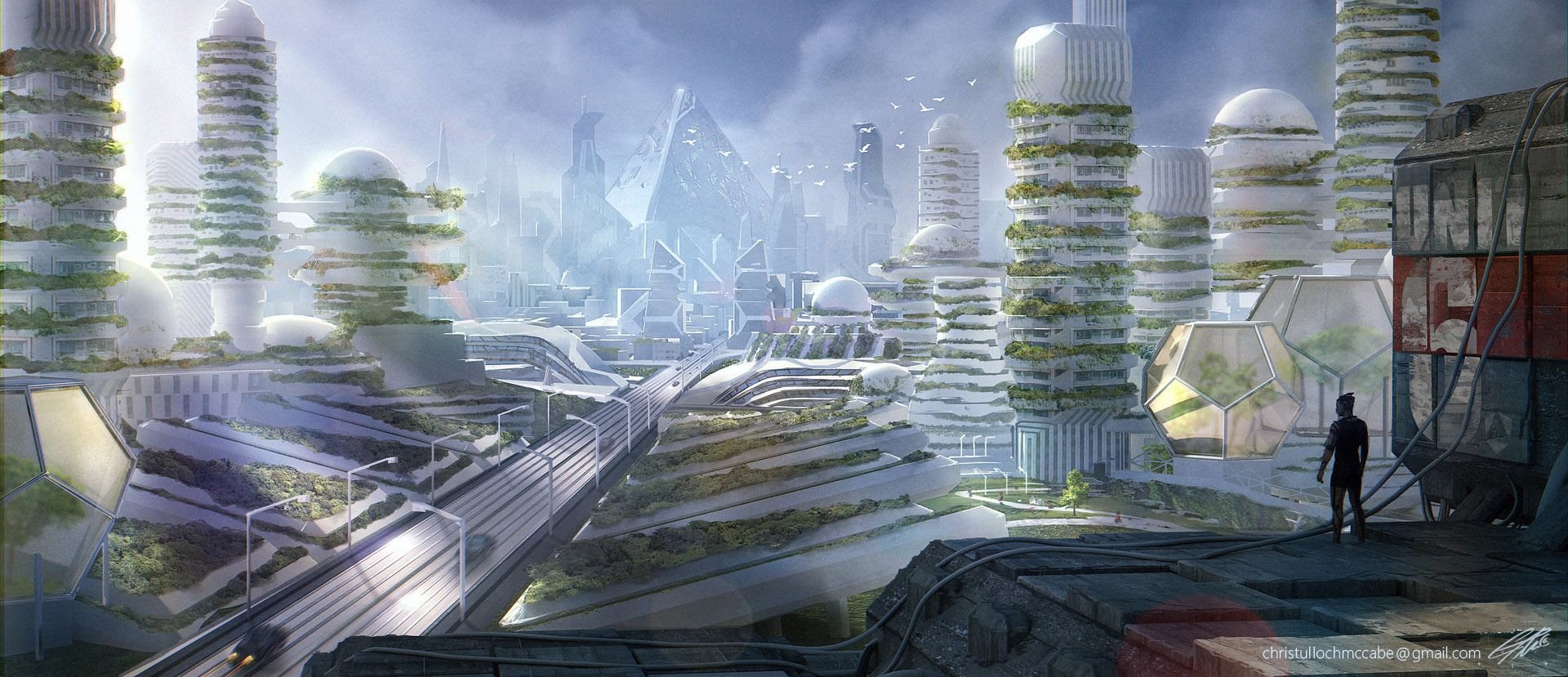 Футуристический город будущего архитектура