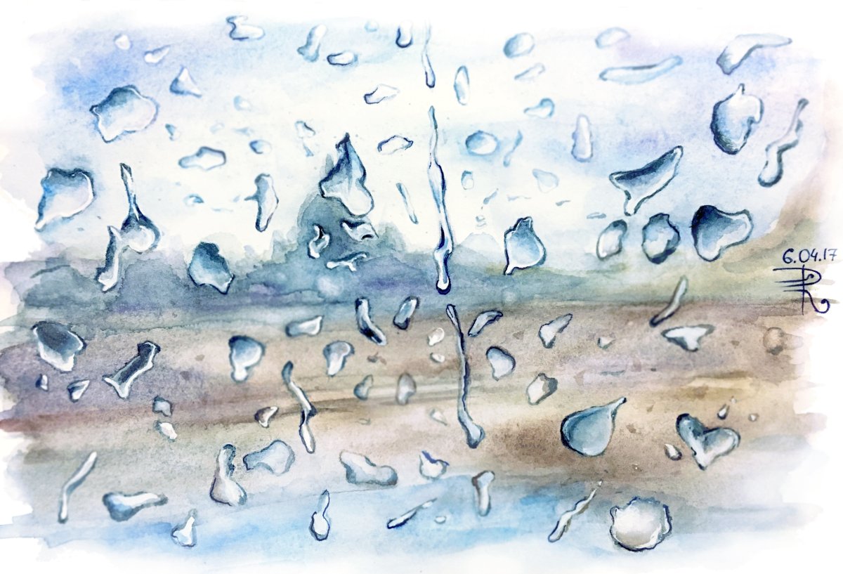 Рисование дождь